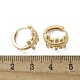 Серьги-кольца из латуни с прозрачным фианитом EJEW-Q014-16G-3