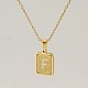 Прямоугольные кулоны из нержавеющей стали 304 с полыми буквами FS-WG93293-03-1