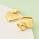 Серьги-гвоздики из латуни в форме сердца и звезды EJEW-F389-17G-3