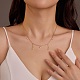 Ожерелья с кисточками из нержавеющей стали 304 с прозрачным кубическим цирконием для женщин NJEW-U031-10G-1