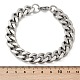 Браслеты из кубинской цепочки из нержавеющей стали 304 для женщин и мужчин BJEW-D304-01P-3