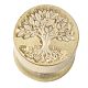 Золотая тональная круглая сургучная печать AJEW-M040-01G-P-2