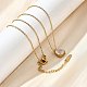 Ожерелья из нержавеющей стали 304 NJEW-R022-01G-10-3