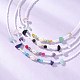 4 шт. Женские ожерелья в 4 стилях из смешанных граненых круглых и граненых драгоценных камней NJEW-JN05602-1