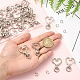 40 шт. поворотные карабины из цинкового сплава в форме сердца FIND-SP0001-20G-4