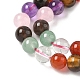Природных драгоценных камней смешанного бисер нитей G-P574-A02-6mm-4