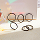 12 шт. 6 стильных 2 мм полированных гладких купольных колец RJEW-UN0001-22-5