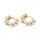 Серьги-кольца с жемчугом EJEW-I280-05G-2