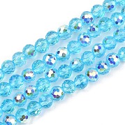 Гальванизируйте прозрачные стеклянные бусины EGLA-B013-02A-AB03