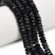 Синтетический синий авантюрин бисер нитей G-G317-A07-3x6mm