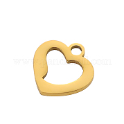 Подвески в форме сердца из нержавеющей стали 304 STAS-OY004-47G