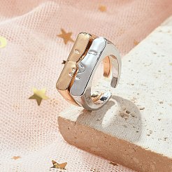 Кольца-манжеты из сплава с человеческим лицом RJEW-K287-02P