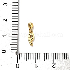 925 подвеска-шарм из стерлингового серебра с микропаве из прозрачных кубических цирконий в европейском стиле STER-A045-01G-9