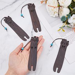 4 шт. деревянные закладки 4-х стилей AJEW-FH0004-72