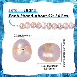 1 нить бусин из натурального культивированного пресноводного жемчуга&nbsp;PEAR-SC0001-39