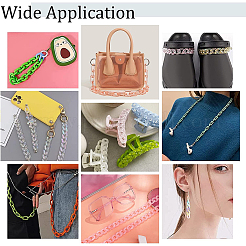 300 шт. 6 стильных пластиковых соединительных кольца ccb CCB-HY0001-07