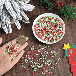 120 г 3-цветные бусины из полимерной глины ручной работы с рождественской тематикой CLAY-SC0002-08