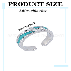 1 шт. латунные регулируемые открытые манжеты для мужчин&nbsp;RJEW-LP0002-58B