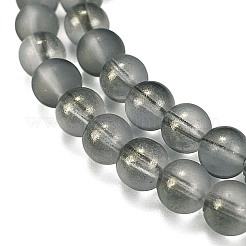 Нити матовых прозрачных стеклянных бусин X1-GLAA-P065-8mm-12