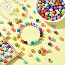 200шт круглые пищевые экологически чистые силиконовые бусины&nbsp;SIL-CJ0001-90