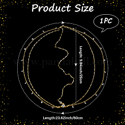 Сплав со стразами цепочка для волос DIY-WH20058-11G