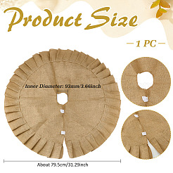 Льняная юбка с рождественской елкой AJEW-WH0314-912