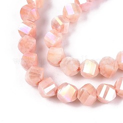 Антикоррозийные гальванические стеклянные бусины GLAA-T025-6mm-14G