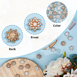 Кабошоны со стразами из сплава в 60 стилях ALRI-FH0001-16