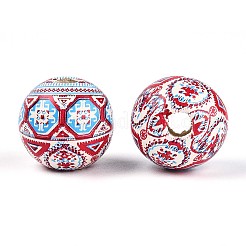 Бусины из дерева схима в богемном стиле с принтом&nbsp;WOOD-T032-31F