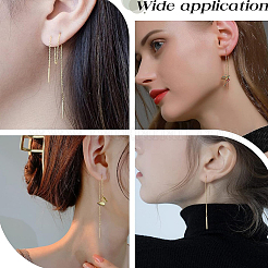 8 пара латунных сережек-гвоздиков с покрытием KK-BBC0009-78