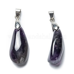 Подвески из натурального аметиста &nbsp;LS-G-F704-01P
