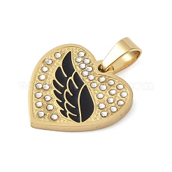 Ионное покрытие (ip) 304 нержавеющая сталь эмаль стразы подвески STAS-Q325-02G-G