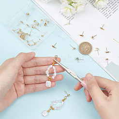 40 шт. 5 стиля сережек-гвоздиков в форме капли FIND-BC0004-92