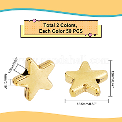 100 шт. 2 цвета бусины из сплава в тибетском стиле TIBE-PH0001-44