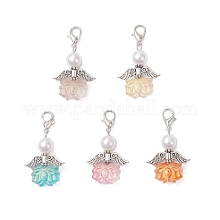 Подвесные украшения из прозрачного акрила в виде ангела-лотоса&nbsp;HJEW-JM04177