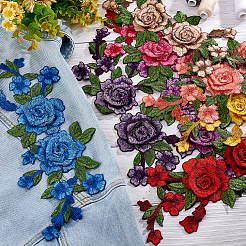 8 шт. 8-х цветные 3D цветочные узоры компьютерная вышивка аппликации&nbsp;PATC-HY0001-15