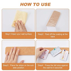 Прямоугольные самоклеящиеся фетровые стикеры для заметок в блокнотах AJEW-CP0008-55B-03