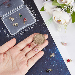 15 шт. 5-цветные экологичные латунные подвески с микропаве из кубического циркония KK-BBC0005-65