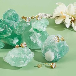 12 пара серег-гвоздиков из латуни 4-х стилей EJEW-DC0001-08