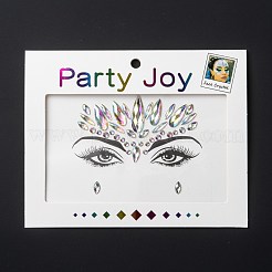 Акриловые наклейки для лица с драгоценными камнями MRMJ-F014-01