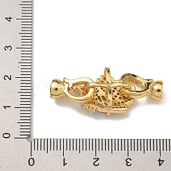 Латунные микро проложить кубического циркония раз за застежками&nbsp;KK-U037-28G-03