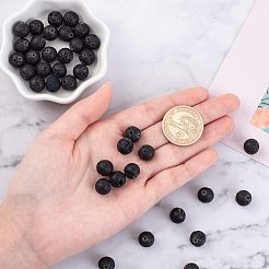 Бусы из натуральной лавы G-OC0001-38-10mm