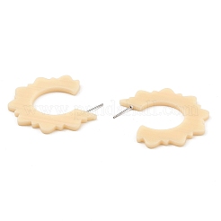 Акриловые серьги-гвоздики-солнце EJEW-I287-01A