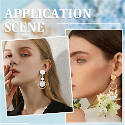 12 шт. 2 цвета фурнитура для сережек-гвоздиков из нержавеющей стали 304&nbsp;STAS-SP0001-89A