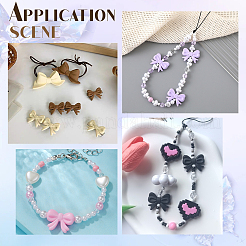 36 шт. 9-х цветные бусины-бантики из пищевого силикона SIL-PA0001-03