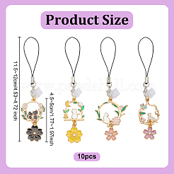 10 шт. сплав эмали мобильные ремни&nbsp;HJEW-OC00066