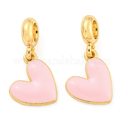 Покрытие стойки сплав эмаль сердце европейские подвески с подвесками FIND-B034-20G