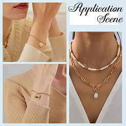 10 м ионного покрытия (IP) из нержавеющей стали 304 с цепочками-скрепками с 50 открытыми соединительными кольцами и 20 карабинами-лобстерами FIND-SC0012-55