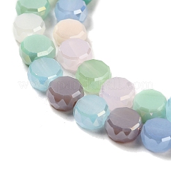 Стеклянные бусины с гальваническим покрытием &nbsp;GLAA-Q098-B01-01