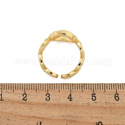 Латунные открытые манжеты для женщин&nbsp;RJEW-K289-01G-W